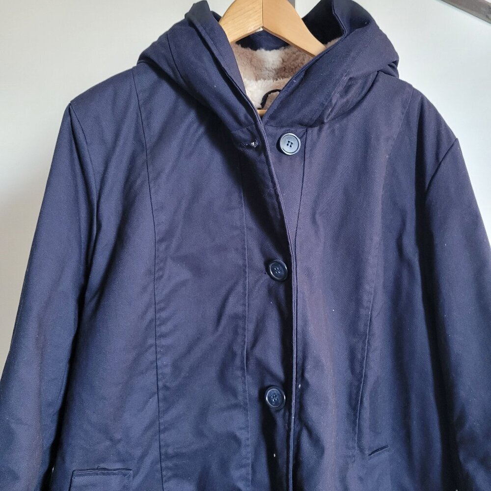 Woman Within Women’s Cotton Fleece Lined Hooded Parka Coat  (Size: 28W)
